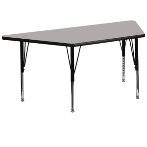 916-XA3060TGYHP Trapezoid Activity Table - 57 1/2"L x 26 1/4"W, Laminate Top, Gray