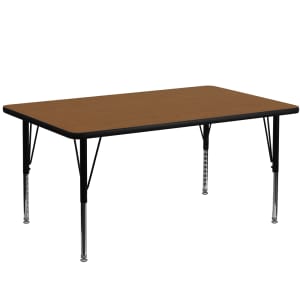 916-XA2448ROAKHP Rectangular Activity Table - 48"L x 24"W, Laminate Top, Oak