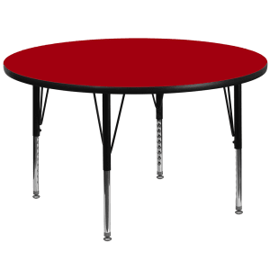 916-XA42RREDTP 42" Round Activity Table - Laminate Top, Red