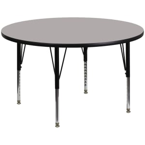 916-XA48RGYHP 48" Round Activity Table - Laminate Top, Gray