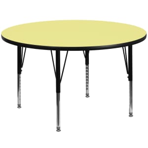 916-XA42RYELTP 42" Round Activity Table - Laminate Top, Yellow