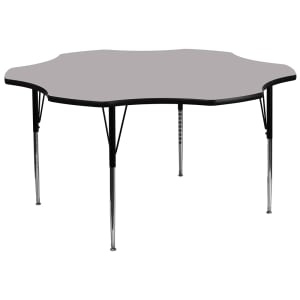 916-XA60FLRGYTA Flower Shaped Activity Table - 60"L x 60"W, Laminate Top, Gray