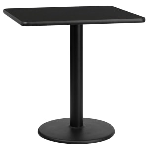 916-XBTB3030TR18 30" Square Dining Height Table w/ Black Laminate Top - Cast Iron Base