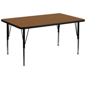 916-XA3672ROAKHP Rectangular Activity Table - 72"L x 36"W, Laminate Top, Oak
