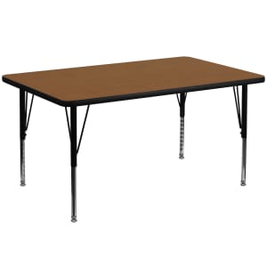 916-XA3048ROAKHP Rectangular Activity Table - 48"L x 30"W, Laminate Top, Oak