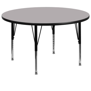 916-XA60RGYTP 60" Round Activity Table - Laminate Top, Gray