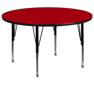 916-XA60RREDTP 60" Round Activity Table - Laminate Top, Red