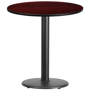 916-XRD24MAHTBTR18 24" Round Dining Height Table w/ Mahogany Laminate Top - Cast Iron Base