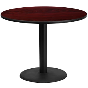 916-XRD42MAHTBTR24 42" Round Dining Height Table w/ Mahogany Laminate Top - Cast Iron Base