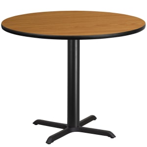916-XRD42NATTBT3333 42" Round Dining Height Table w/ Natural Laminate Top - Cast Iron Base