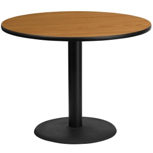 916-XRD42NATTBTR24 42" Round Dining Height Table w/ Natural Laminate Top - Cast Iron Base