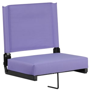 916-XSTAPUR Grandstand Outdoor Folding Stadium Seat - Purple Canvas w/ Black Aluminum Frame