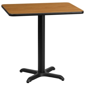 916-XNTB2430T2222 Rectangular Dining Height Table w/ Natural Laminate Top - 30"W x 24"D, Cast Iron Base