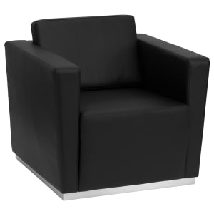 916-TRI8094CHAIRBK Arm Chair - Black LeatherSoft Upholstery, Stainless Base