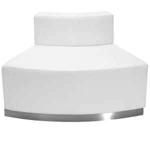 916-803OUTSEATWH Modular Convex Chair - White LeatherSoft Upholstery, Stainless Steel Base
