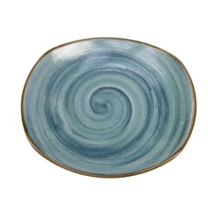 284-PP1604722612 10" Round Artisan Plate - Porcelain, Blue