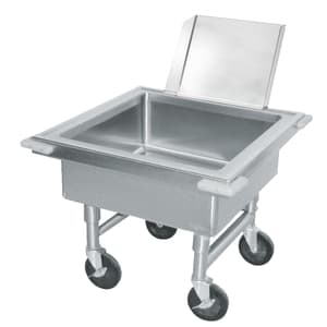 009-9FSC20X 20"H Portable Soak Sink w/ 8"D Bowl, Fits Dishwasher Baskets
