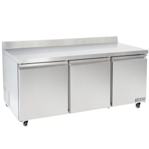 842-CWF72 71 7/10" W Worktop Freezer w/ (3) Sections & (3) Doors, 115v