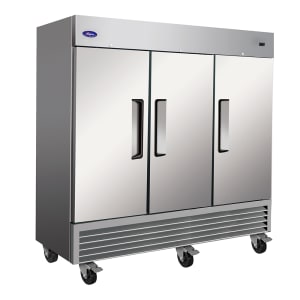 970-VP3RHC 81" Three Section Reach In Refrigerator - (3) Solid Left/Right Hinge Doors, 115v/208-230v/1ph