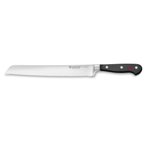 618-4152723 9" Bread Knife - Double Serrated Edge, Full Tang, Forged