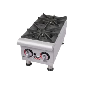 011-GHP2SNG 12" Gas Hotplate w/ (2) Burners & Manual Controls, Natural Gas