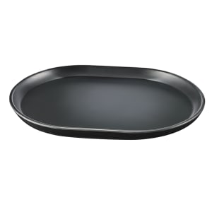 151-2201813 14" x 11 1/4" Oval Hudson Platter - Melamine, Black