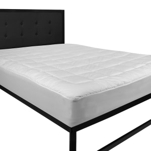 916-RFREM09TGG Twin Size Mattress Pad - Polyester w/ Quilted Cotton Top, White