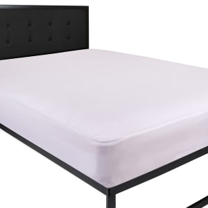 916-RFMP101FGG Full Size Fitted Mattress Protector - Polyester w/ Cotton Top, White