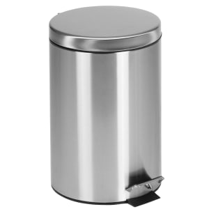 916-PFH008A12MGG 3 1/5 gal Round Step Trash Can w/ Soft Close Lid, Stainless Steel