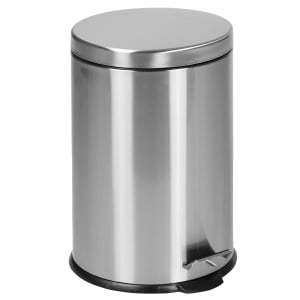 916-PFH008A20MGG 5 1/3 gal Round Step Trash Can w/ Soft Close Lid, Stainless Steel