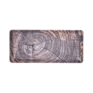 701-B20378KW Rectangular Melamine Denali Plate - 11 3/8" x 5 1/8", Knotwood