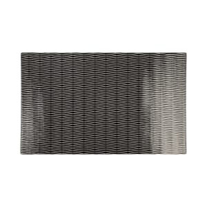 701-M2012RCB Rectangular Melamine Display Tray - 20 7/8" x 12 3/4", Black