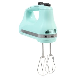 449-KHM512IC 5 Speed Hand Mixer w/ 2 Stainless Turbo Beater Accessories, Ice Blue