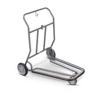 650-1574 Self Serve Luggage Cart w/ Utility Hook & Vinyl Bumper - 37"L x 28"W x 37"H, Steel