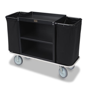 650-2101 Housekeeping Cart w/ (2) Shelves & (3) Bag Style - 30"W x 19"D x 30"H...