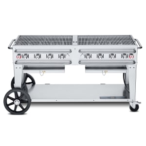 828-RCB60LP 58" Mobile Gas Commercial Outdoor Grill w/ Water Pans, Liquid Propane 
