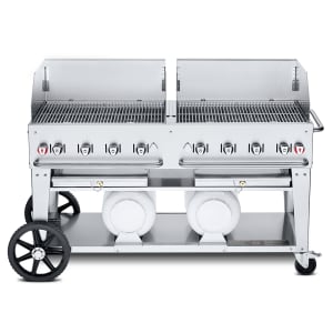 828-CCB60WGP 58" Mobile Gas Commercial Outdoor Grill w/ Gas Tank Support, Liquid Propane 