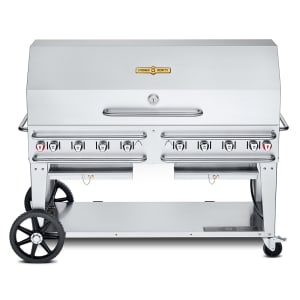 828-CVRCB601RDPSI501 58" Mobile Gas Commercial Outdoor Grill w/ Roll Dome, Liquid Propane