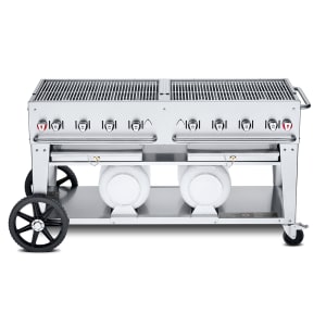 828-CCB60LP 58" Mobile Gas Commercial Outdoor Grill w/ Gas Tank Support, Liquid Propane 