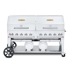 828-CCB72RDP 70" Mobile Gas Commercial Outdoor Grill w/ Gas Tank Support, Liquid Propane 