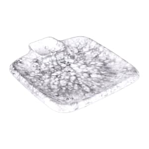 701-B428090BBM 9" Square Chip & Dip Plate - Melamine, Marble