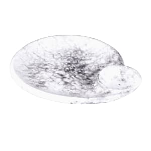 701-B429095BBM 9 1/2" x 8" Oval Chip & Dip Plate - Melamine, Marble