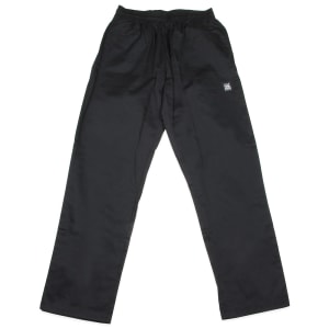 094-P020BKL Chef Pants w/ 2" Elastic Waist & 4 Pockets, Black, Large