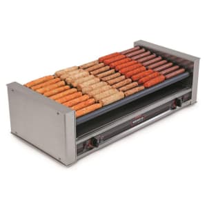 128-8027SLT220 27 Hot Dog Roller Grill w/ Manual Controls - Slanted Top, 220v