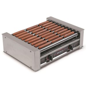 128-8027220 27 Hot Dog Roller Grill w/ Manual Controls - Flat Top, 220v