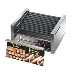 062-45SCBDE 45 Hot Dog Roller Grill w/ Bun Storage - Slanted Top, 120v