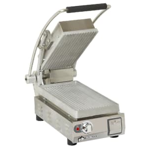 Globe GPGS14D Commercial Panini Press w/ Cast Iron Grooved Top/Smooth  Bottom Plates, 120v - Plant Based Pros