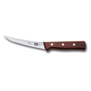 037-40016 Curved Semi-Stiff Boning Knife w/ 5" Blade, Rosewood Handle