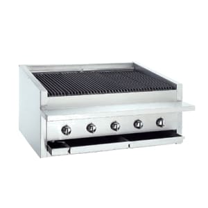 455-L36RSCNG 36" Countertop Gas Charbroiler w/ Coal Radiants - (7) Burners, Natural Gas