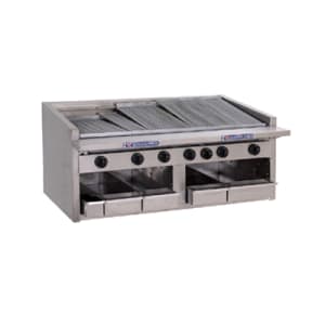 455-C48RSRNG 48" Countertop Gas Charbroiler w/ Cast Iron Radiants - (10) Burners, Natural Ga...
